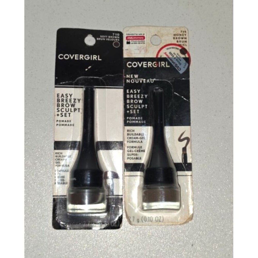 Lot of 2 Covergirl New Easy Breezy Brow Sculpt + Set Honey Brown Soft Brown NEW